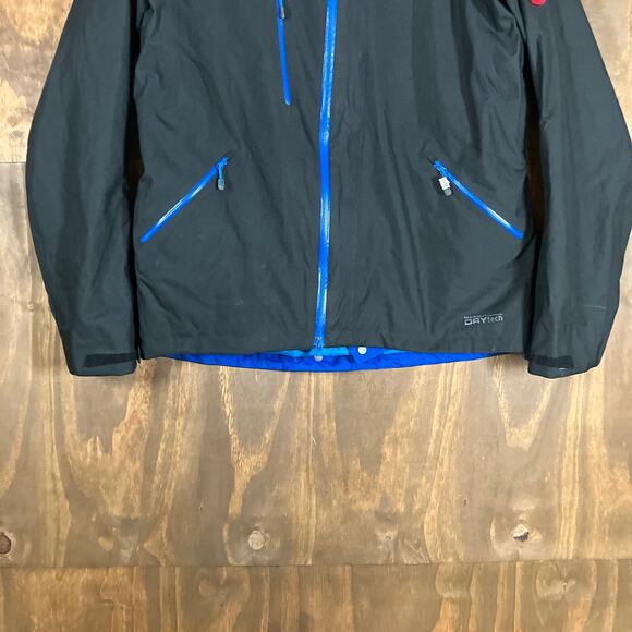 Mammut Mens Jacket Black Blue Drytech Outdoor Hooded Full Zip Waterproof Large - Picture 3 of 13